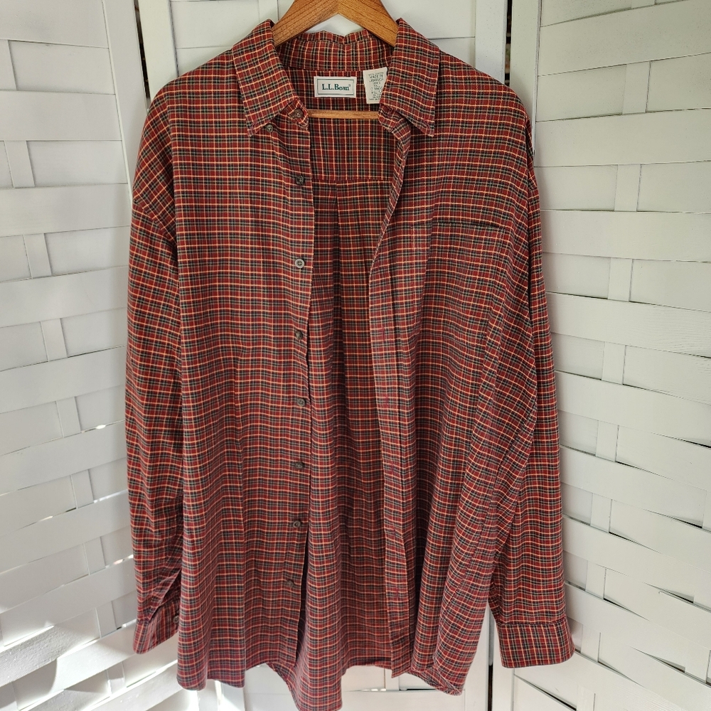 Vintage L.L. Bean Cotton Tall Flannel Shirt